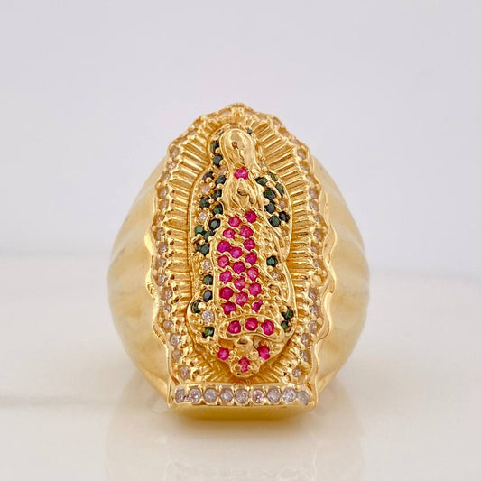 Anillo Virgen Guadalupe 16.7g / T8 Oro Amarillo 18K