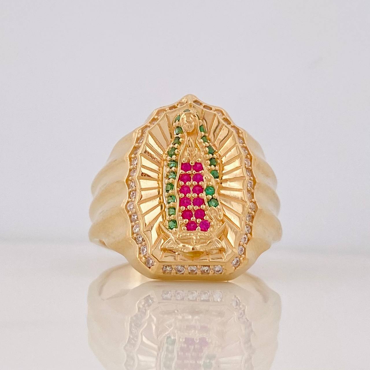Anillo Virgen Guadalupe 7.85g / T8 1/2 Oro Amarillo 18K