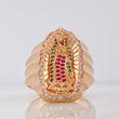 Anillo Virgen Guadalupe 10g / T11 1/2 Oro Rosa 18K