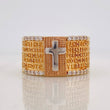 Anillo Argolla Cruz 8.2g / T8 1/2 Tres Oros 18K
