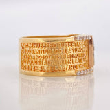 Anillo Argolla Cruz 8.2g / T8 1/2 Tres Oros 18K