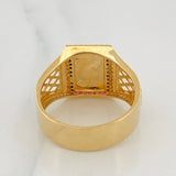Poker Cards Ring 7.4g / Size 10 1/2 Two Yellow White Gold 18K