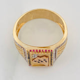 Poker Cards Ring 7.4g / Size 10 1/2 Two Yellow White Gold 18K