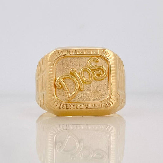 Anillo Dios 3.45g / T8 1/2 Oro Amarillo 18K
