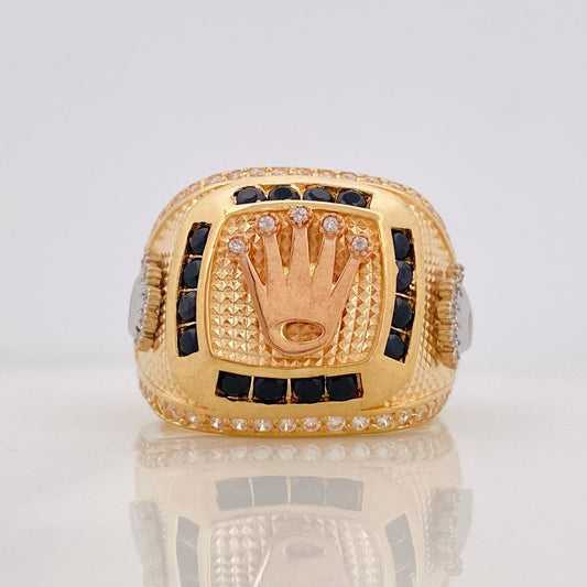 Anillo Corona 14.55g / T8 3/4 Tres Oros 18K