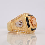 Anillo Corona 14.55g / T8 3/4 Tres Oros 18K