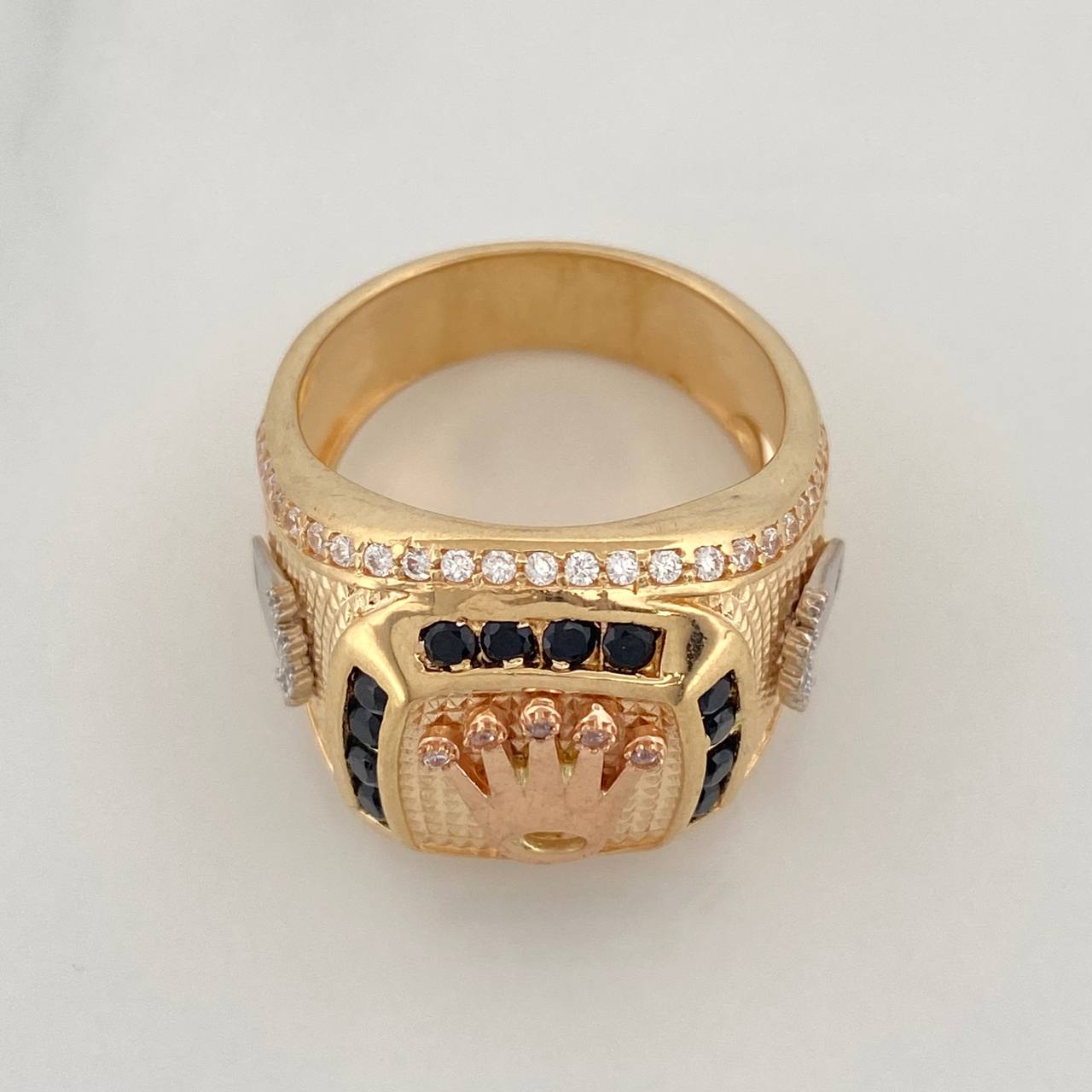 Anillo Corona 14.55g / T8 3/4 Tres Oros 18K