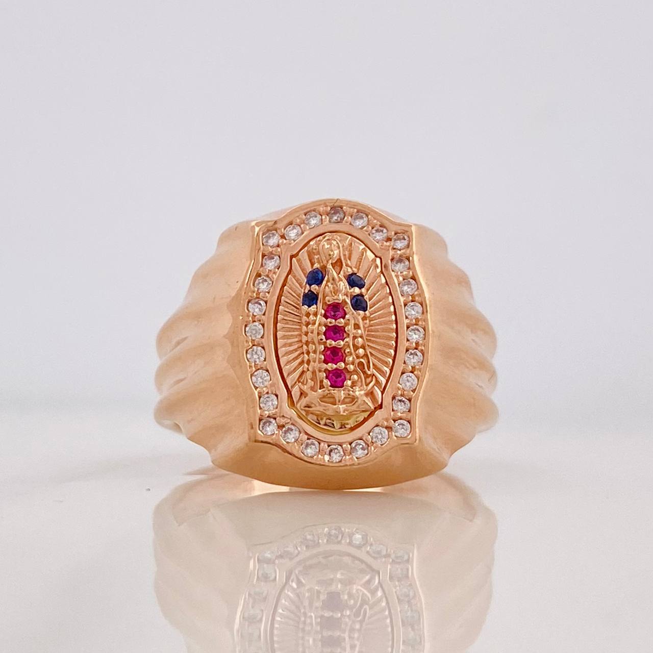 Anillo Virgen Guadalupe 5.9g / T7 3/4 Oro Rosa 18K
