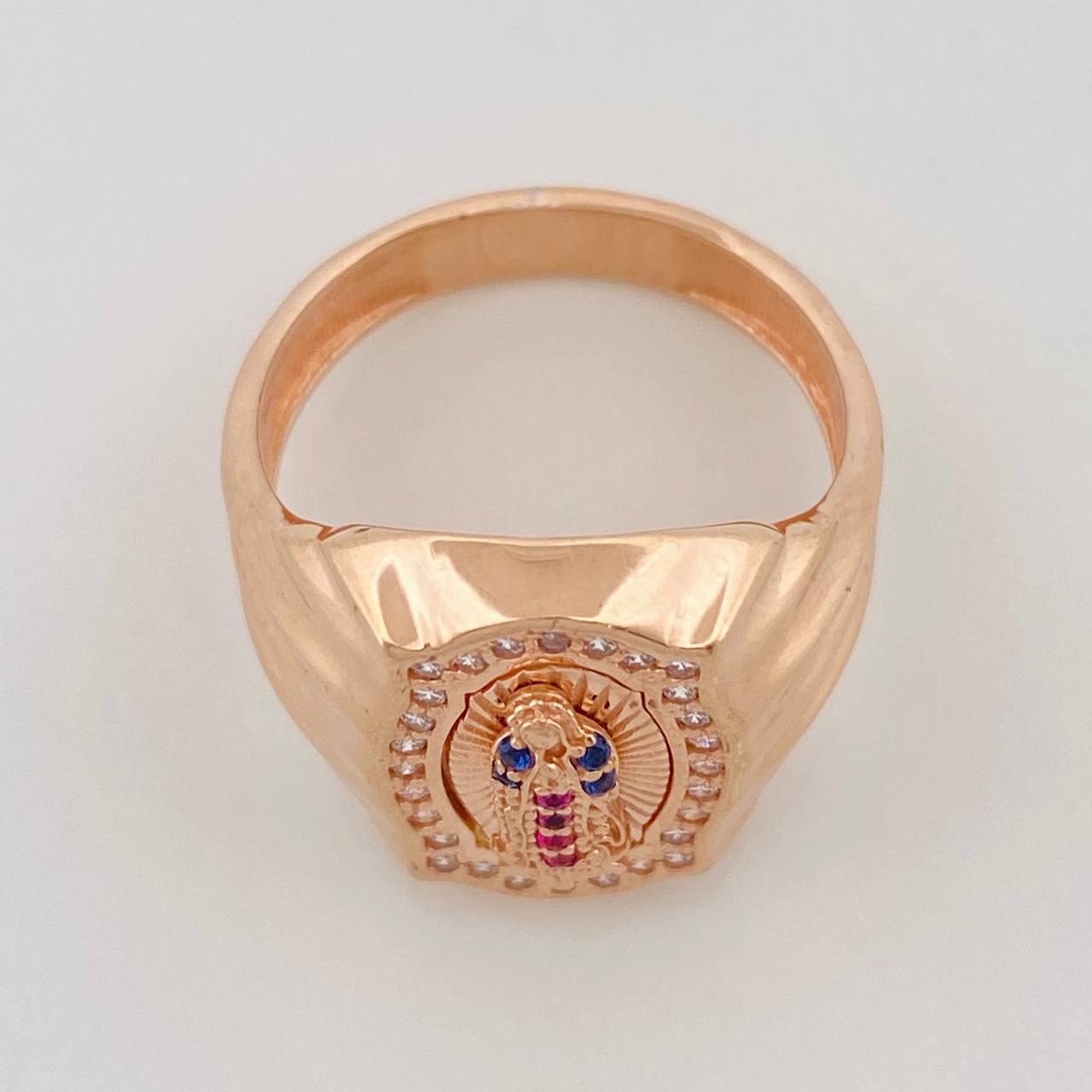 Anillo Virgen Guadalupe 5.9g / T7 3/4 Oro Rosa 18K