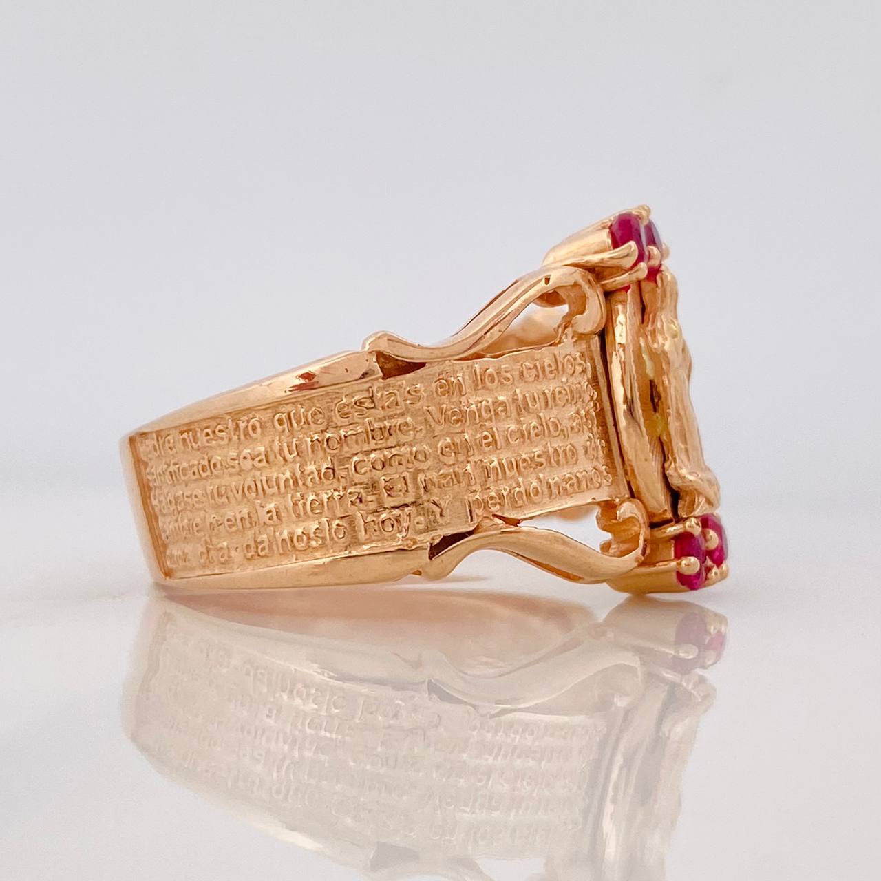 Anillo Virgen Guadalupe 8.75g / T9 3/4 Oro Rosa 18K
