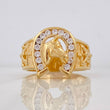 Anillo Herradura de Caballo 12.95g / T10 1/2 Oro Amarillo 18K