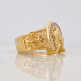 Anillo Herradura de Caballo 12.95g / T10 1/2 Oro Amarillo 18K