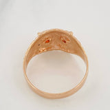 Anillo Buho 4.2g / T9 1/2 Dos Oros Blanco Rosa 18K