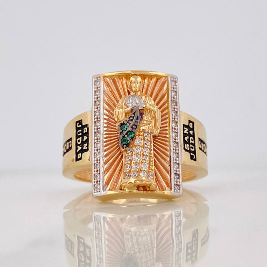 San Judas Ring 8.8g / T9 Three Golds 18K