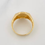 Skull Ring 7.9g / Size 10 3/4 Two-Tone Yellow White Gold 18K