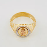 Anillo Anillo Signo Peso 4.5g / T10 Tres Oros 18K