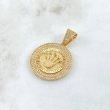 Pendant Medal Crown 7.05g / 1 1/2 in 18K Yellow Gold