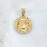 Pendant Medal Crown 7.05g / 1 1/2 in 18K Yellow Gold
