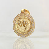 Pendant Medal Crown 7.05g / 1 1/2 in 18K Yellow Gold