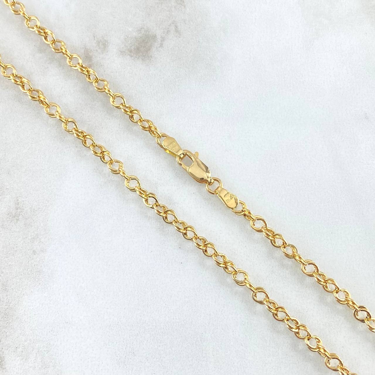 Cadena Lazo Roll-On 3.4gr / 45cm / 3mm Oro Amarillo +3 18K *