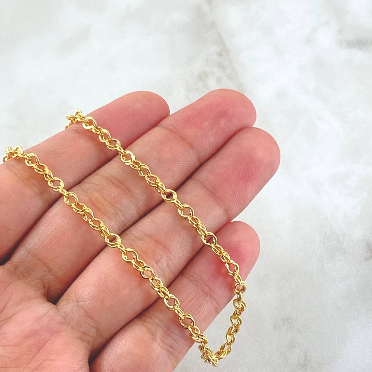 Cadena Lazo Roll-On 3.4gr / 45cm / 3mm Oro Amarillo +3 18K *