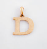 Dije Letra D 2.2gr / 3/4 in / Oro Rosa Nac.Esp. 18K