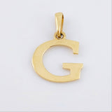 Letter G Pendant 1.65gr / 3/4 in / Yellow Gold Nac.Esp. 18K