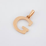 Letter G Pendant 1.85gr / 3/4 in / Rose Gold Nac.Esp. 18K