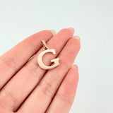 Letter G Pendant 1.85gr / 3/4 in / Rose Gold Nac.Esp. 18K