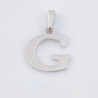 Letter G Pendant 1.85gr / 3/4 in / White Gold Nac.Esp. 18K