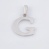 Letter G Pendant 1.85gr / 3/4 in / White Gold Nac.Esp. 18K