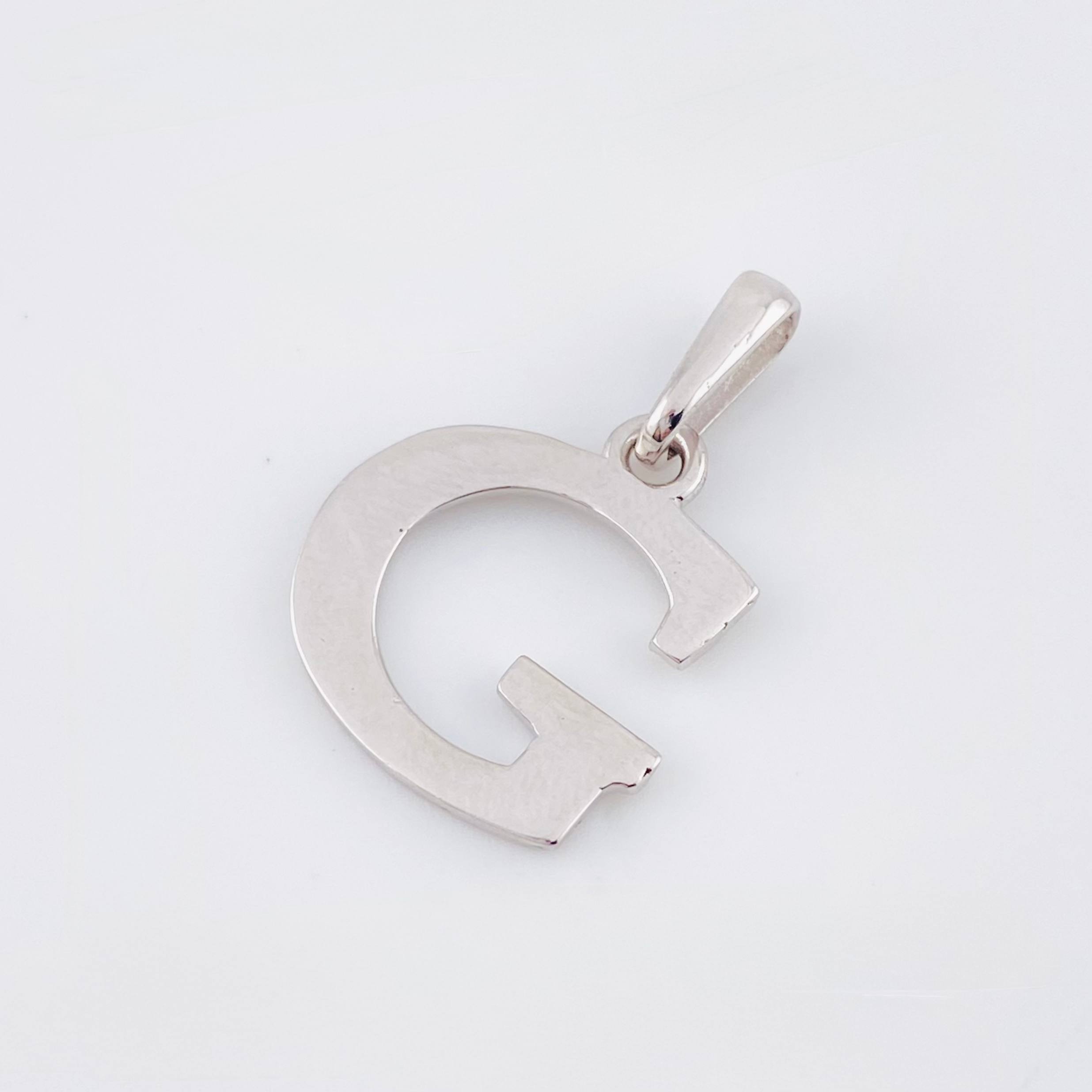 Letter G Pendant 1.85gr / 3/4 in / White Gold Nac.Esp. 18K