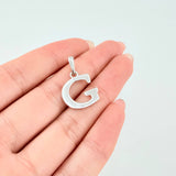 Letter G Pendant 1.85gr / 3/4 in / White Gold Nac.Esp. 18K