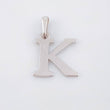 Letter K Pendant 2.05gr / 3/4 in / White Gold Nac.Esp. 18K