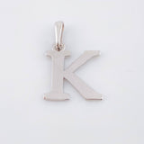 Letter K Pendant 2.05gr / 3/4 in / White Gold Nac.Esp. 18K