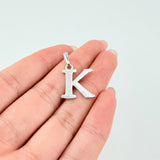 Letter K Pendant 2.05gr / 3/4 in / White Gold Nac.Esp. 18K