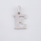 Letter E Pendant 1.8gr / 3/4 in / White Gold Nac.Esp. 18K
