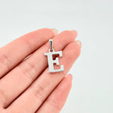 Letter E Pendant 1.8gr / 3/4 in / White Gold Nac.Esp. 18K