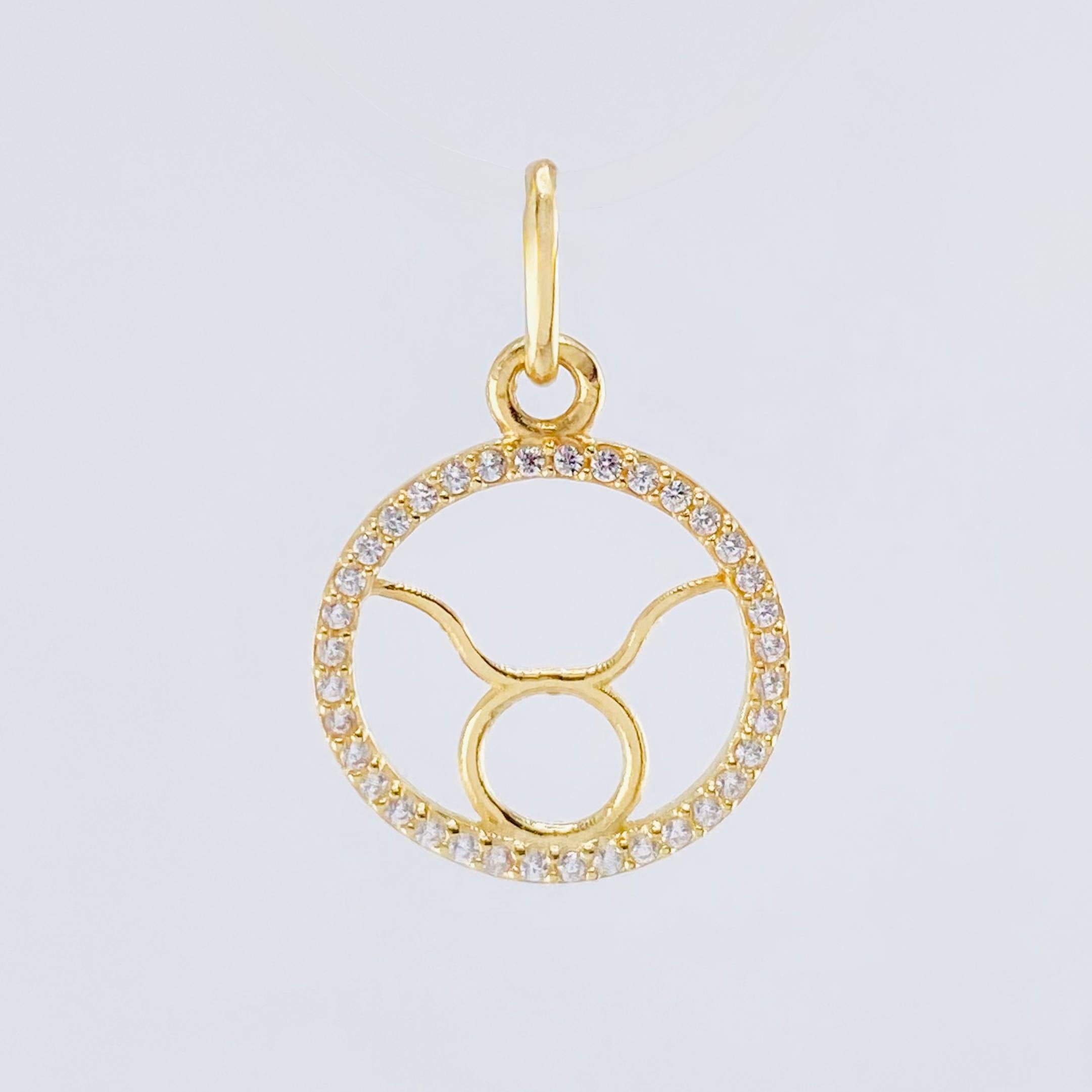Dije Signo Tauro 1.25gr / 3/4 in / Oro Amarillo 18K ©