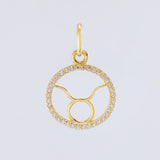 Dije Signo Tauro 1.25gr / 3/4 in / Oro Amarillo 18K