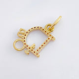 God Pendant 1.15gr / 3/4 in / Yellow Gold 18K