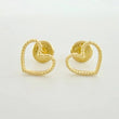 Stud Earrings Heart Silhouette 0.85g / in / 9mm Yellow Gold 18K