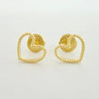 Topos Silueta Corazón Diamantado 0.85g / in / 8mm Oro Amarillo 18K