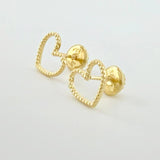 Topos Silueta Corazón Diamantado 0.8g / in / 8mm Oro Amarillo 18K