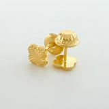Topos Trébol Diamantado 0.55g / in / 5.2mm Oro Amarillo 18K