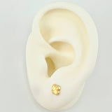 Topos Trébol Diamantado 0.55g / in / 5.2mm Oro Amarillo 18K