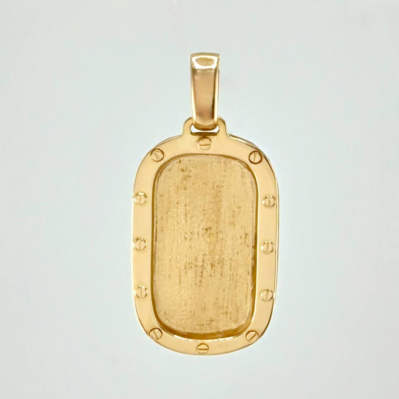 Dije Placa Marco Tornillos 15.7g / 2 1/4 in Oro Amarillo 18K