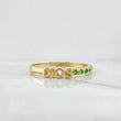 Anillo Dios Esmeralda 14pts Esmeraldas 1.2g / T5 1/2 Oro Amarillo 18K