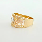 Anillo Trio Elefantes 5.75g / T7 3/4 Tres Oros 18K