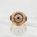 Anillo Timón Móvil 12.7g / T10 1/4 Oro Rosa 18K